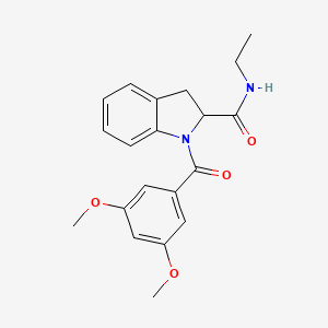 1-(3,5-dimethoxybenzoyl)-N-ethylindoline-2-carboxamide