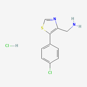 [5-(4-Chlorophenyl)-1,3-thiazol-4-yl]methanamine;hydrochloride