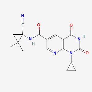 N-(1-Cyano-2,2-dimethylcyclopropyl)-1-cyclopropyl-2,4-dioxopyrido[2,3-d]pyrimidine-6-carboxamide