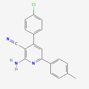 2-Amino-4-(4-chlorophenyl)-6-(4-methylphenyl)pyridine-3-carbonitrile