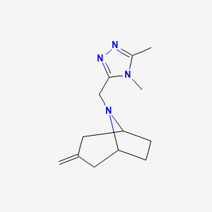 molecular formula C13H20N4 B2420448 (1R,5S)-8-((4,5-dimethyl-4H-1,2,4-triazol-3-yl)methyl)-3-methylene-8-azabicyclo[3.2.1]octane CAS No. 2319850-74-1