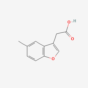 molecular formula C11H10O3 B2420449 (5-Methyl-1-benzofuran-3-yl)acetic acid CAS No. 129354-89-8