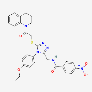 N-((5-((2-(3,4-dihydroquinolin-1(2H)-yl)-2-oxoethyl)thio)-4-(4-ethoxyphenyl)-4H-1,2,4-triazol-3-yl)methyl)-4-nitrobenzamide