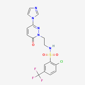 N-(2-(3-(1H-imidazol-1-yl)-6-oxopyridazin-1(6H)-yl)ethyl)-2-chloro-5-(trifluoromethyl)benzenesulfonamide