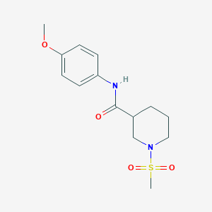 molecular formula C14H20N2O4S B2420468 N-(4-methoxyphenyl)-1-(methylsulfonyl)piperidine-3-carboxamide CAS No. 838890-80-5