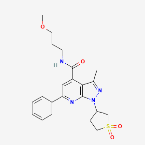 1-(1,1-dioxidotetrahydrothiophen-3-yl)-N-(3-methoxypropyl)-3-methyl-6-phenyl-1H-pyrazolo[3,4-b]pyridine-4-carboxamide