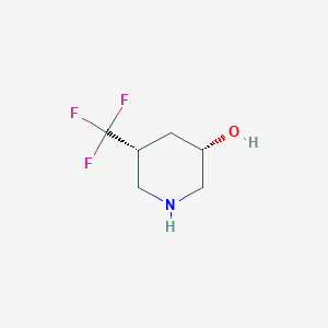molecular formula C6H10F3NO B2420486 (3s,5r)-5-(Trifluoromethyl)piperidin-3-ol CAS No. 1270497-74-9; 2165681-21-8