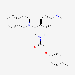 molecular formula C28H33N3O2 B2420490 N-(2-(3,4-dihydroisoquinolin-2(1H)-yl)-2-(4-(dimethylamino)phenyl)ethyl)-2-(p-tolyloxy)acetamide CAS No. 946244-31-1