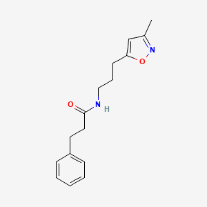 N-[3-(3-methyl-1,2-oxazol-5-yl)propyl]-3-phenylpropanamide