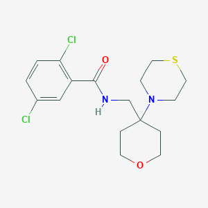 2,5-Dichloro-N-[(4-thiomorpholin-4-yloxan-4-yl)methyl]benzamide