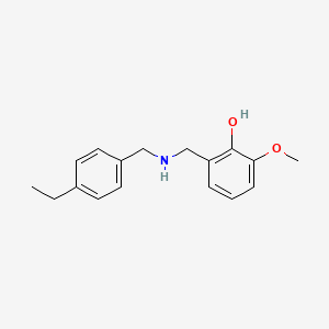 molecular formula C17H21NO2 B2420496 2-{[(4-Ethylbenzyl)amino]methyl}-6-methoxyphenol CAS No. 1223890-71-8