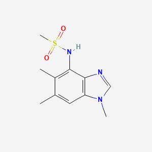 molecular formula C11H15N3O2S B2420500 N-(1,5,6-三甲基-1H-1,3-苯并咪唑-4-基)甲磺酰胺 CAS No. 861211-91-8