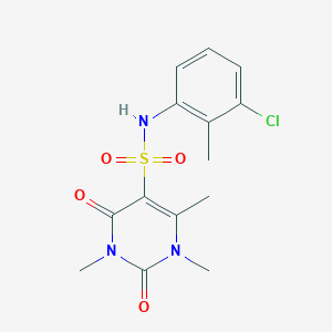 molecular formula C14H16ClN3O4S B2420502 N-(3-氯-2-甲基苯基)-1,3,4-三甲基-2,6-二氧代嘧啶-5-磺酰胺 CAS No. 893342-10-4
