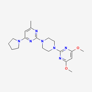 4,6-Dimethoxy-2-[4-(4-methyl-6-pyrrolidin-1-ylpyrimidin-2-yl)piperazin-1-yl]pyrimidine