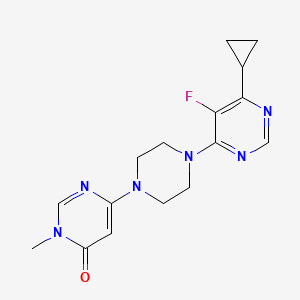 molecular formula C16H19FN6O B2420513 6-[4-(6-Cyclopropyl-5-fluoropyrimidin-4-yl)piperazin-1-yl]-3-methylpyrimidin-4-one CAS No. 2380179-26-8