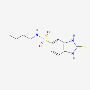 molecular formula C11H15N3O2S2 B2420515 N-butyl-2-sulfanyl-1H-1,3-benzodiazole-6-sulfonamide CAS No. 519150-45-9