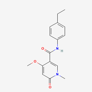 molecular formula C16H18N2O3 B2420520 N-(4-乙基苯基)-4-甲氧基-1-甲基-6-氧代-1,6-二氢吡啶-3-甲酰胺 CAS No. 2034277-89-7