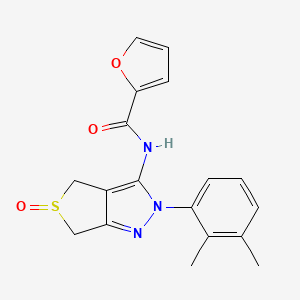 N-[2-(2,3-dimethylphenyl)-5-oxo-4,6-dihydrothieno[3,4-c]pyrazol-3-yl]furan-2-carboxamide
