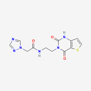 N-(2-(2,4-dioxo-1,2-dihydrothieno[3,2-d]pyrimidin-3(4H)-yl)ethyl)-2-(1H-1,2,4-triazol-1-yl)acetamide