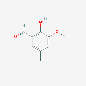 molecular formula C9H10O3 B2420527 2-Hydroxy-3-methoxy-5-methylbenzaldehyde CAS No. 7452-10-0