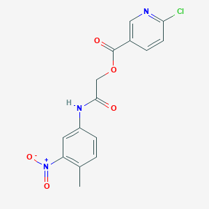 molecular formula C15H12ClN3O5 B2420528 [2-(4-Methyl-3-nitroanilino)-2-oxoethyl] 6-chloropyridine-3-carboxylate CAS No. 930673-31-7