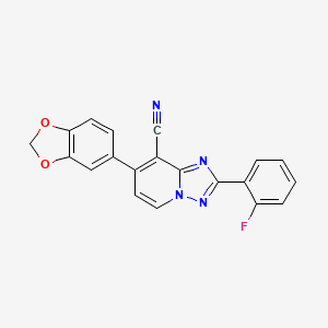 7-(1,3-Benzodioxol-5-yl)-2-(2-fluorophenyl)[1,2,4]triazolo[1,5-a]pyridine-8-carbonitrile