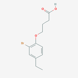 molecular formula C12H15BrO3 B2420532 4-(2-溴-4-乙基苯氧基)丁酸 CAS No. 685853-21-8