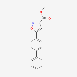 molecular formula C17H13NO3 B2420533 Methyl 5-([1,1'-biphenyl]-4-yl)isoxazole-3-carboxylate CAS No. 1207024-72-3