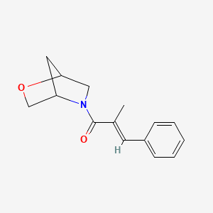 molecular formula C15H17NO2 B2420539 (E)-1-(2-oxa-5-azabicyclo[2.2.1]heptan-5-yl)-2-methyl-3-phenylprop-2-en-1-one CAS No. 2035004-89-6