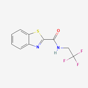 molecular formula C10H7F3N2OS B2420560 N-(2,2,2-三氟乙基)-1,3-苯并噻唑-2-甲酰胺 CAS No. 1203142-81-7