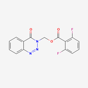 molecular formula C15H9F2N3O3 B2420561 (4-Oxo-1,2,3-benzotriazin-3-yl)methyl 2,6-difluorobenzoate CAS No. 452329-34-9