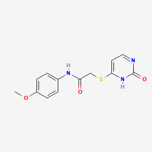 molecular formula C13H13N3O3S B2420573 N-(4-甲氧基苯基)-2-[(2-氧代-1H-嘧啶-6-基)硫代]乙酰胺 CAS No. 905682-98-6