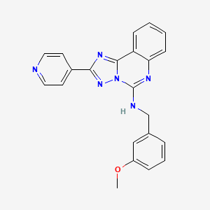 molecular formula C22H18N6O B2420576 N-(3-methoxybenzyl)-2-pyridin-4-yl[1,2,4]triazolo[1,5-c]quinazolin-5-amine CAS No. 902945-80-6