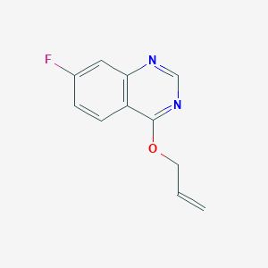 molecular formula C11H9FN2O B2420593 7-Fluoro-4-(prop-2-en-1-yloxy)quinazoline CAS No. 2166790-77-6
