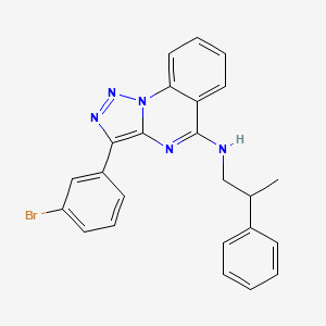 molecular formula C24H20BrN5 B2420597 3-(3-bromophenyl)-N-(2-phenylpropyl)-[1,2,3]triazolo[1,5-a]quinazolin-5-amine CAS No. 866870-88-4