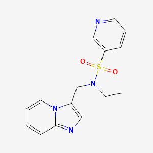 molecular formula C15H16N4O2S B2420599 N-ethyl-N-(imidazo[1,2-a]pyridin-3-ylmethyl)pyridine-3-sulfonamide CAS No. 1448072-83-0