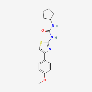 molecular formula C16H19N3O2S B2420602 1-环戊基-3-(4-(4-甲氧基苯基)噻唑-2-基)脲 CAS No. 1211679-97-8
