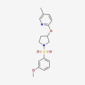 2-((1-((3-Methoxyphenyl)sulfonyl)pyrrolidin-3-yl)oxy)-5-methylpyridine