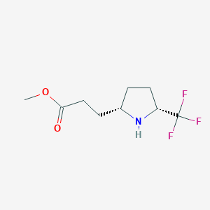 Methyl 3-[(2S,5R)-5-(trifluoromethyl)pyrrolidin-2-yl]propanoate