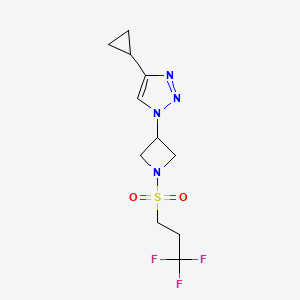 4-cyclopropyl-1-(1-((3,3,3-trifluoropropyl)sulfonyl)azetidin-3-yl)-1H-1,2,3-triazole