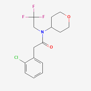 2-(2-chlorophenyl)-N-(tetrahydro-2H-pyran-4-yl)-N-(2,2,2-trifluoroethyl)acetamide