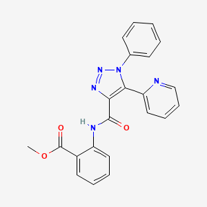 methyl 2-(1-phenyl-5-(pyridin-2-yl)-1H-1,2,3-triazole-4-carboxamido)benzoate