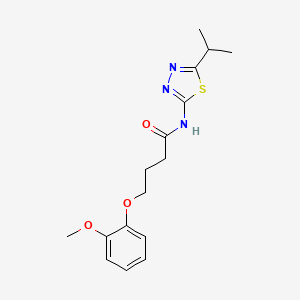 molecular formula C16H21N3O3S B2420648 N-(5-isopropyl-1,3,4-thiadiazol-2-yl)-4-(2-methoxyphenoxy)butanamide CAS No. 685847-02-3