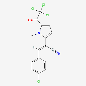 (Z)-3-(4-chlorophenyl)-2-[1-methyl-5-(2,2,2-trichloroacetyl)pyrrol-2-yl]prop-2-enenitrile