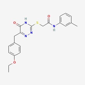 2-((6-(4-ethoxybenzyl)-5-oxo-4,5-dihydro-1,2,4-triazin-3-yl)thio)-N-(m-tolyl)acetamide