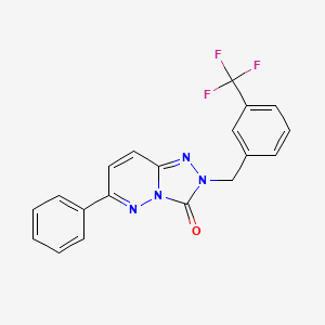molecular formula C19H13F3N4O B2420660 6-phenyl-2-(3-(trifluoromethyl)benzyl)-[1,2,4]triazolo[4,3-b]pyridazin-3(2H)-one CAS No. 1251694-65-1