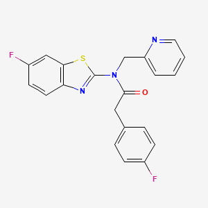 N-(6-fluorobenzo[d]thiazol-2-yl)-2-(4-fluorophenyl)-N-(pyridin-2-ylmethyl)acetamide