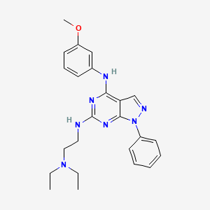 molecular formula C24H29N7O B2420667 N6-(2-(diethylamino)ethyl)-N4-(3-methoxyphenyl)-1-phenyl-1H-pyrazolo[3,4-d]pyrimidine-4,6-diamine CAS No. 946349-56-0