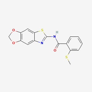 N-([1,3]dioxolo[4,5-f][1,3]benzothiazol-6-yl)-2-methylsulfanylbenzamide