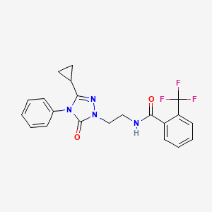 N-(2-(3-cyclopropyl-5-oxo-4-phenyl-4,5-dihydro-1H-1,2,4-triazol-1-yl)ethyl)-2-(trifluoromethyl)benzamide